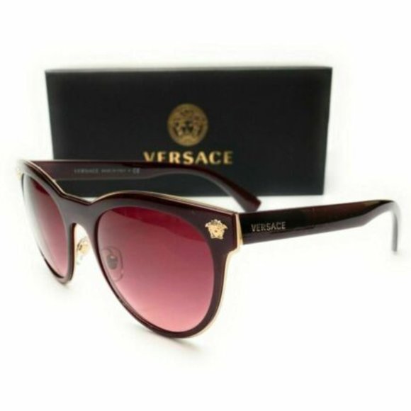 Versace Women\'s Burgundy Pink Gradient Sunglasses!